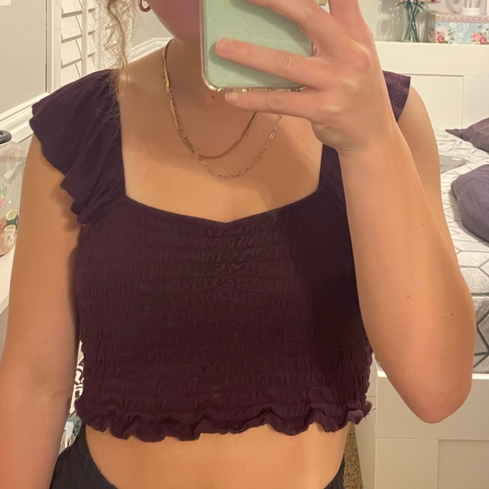 Maroon Ruched top - Picture 2 of 2